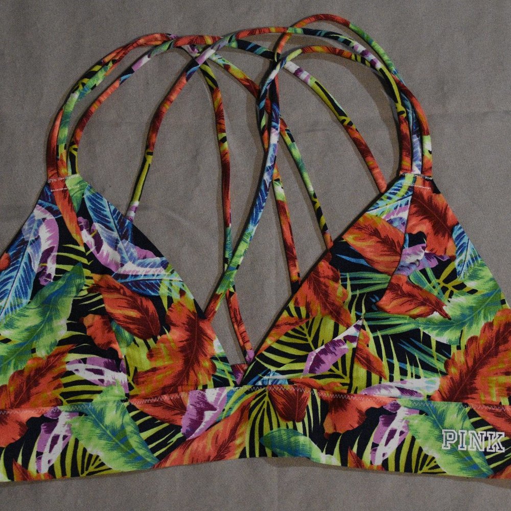 Victoria's Secret Pink Floral Bralette Large